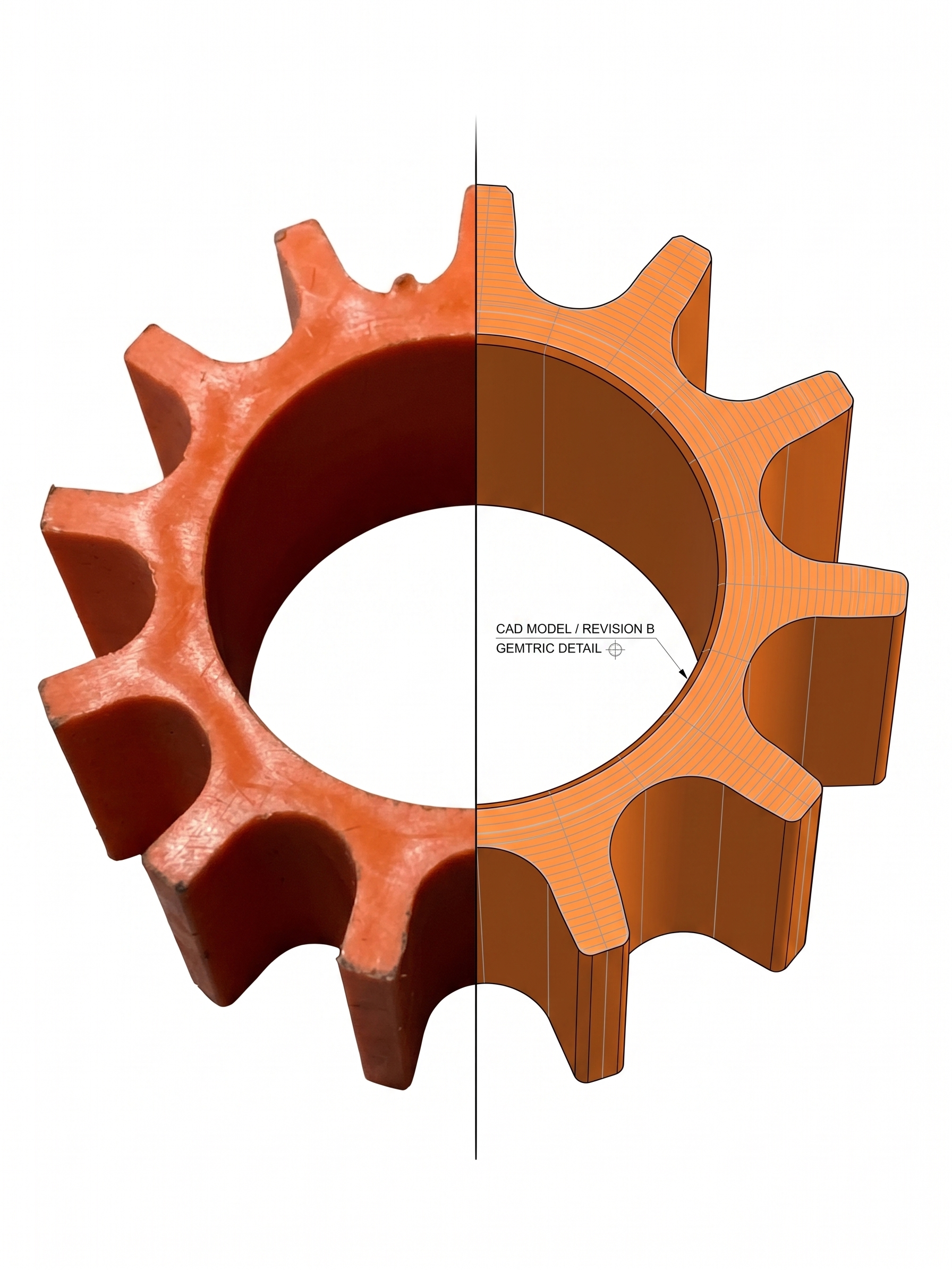 Pieza industrial 3d